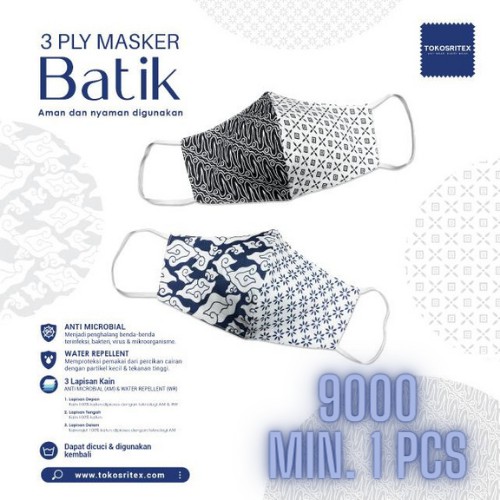 MASKER BATIK SRITEX 3PLY - B01