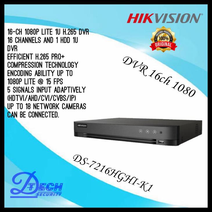 Dvr 16 Hikvision Ds 7216 Hghi K1 Ekp 340 Shopee Indonesia