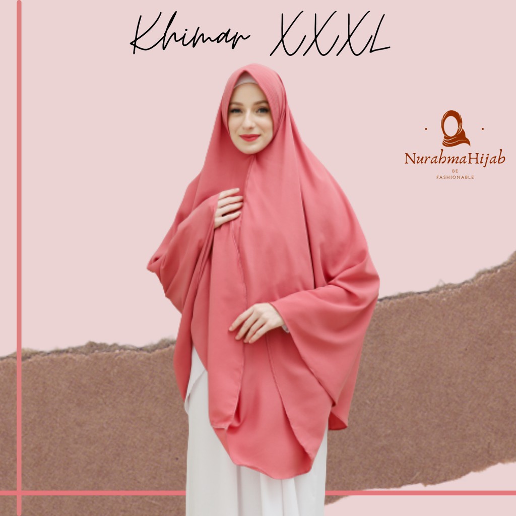 Khimar Jumbo XXXL Hijab Instan Syari Wolfis Premium