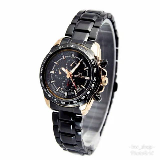 Jam Tangan Wanita Mirage 8305 Hitam Rosegold Original