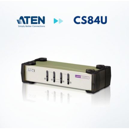 ATEN CS84U 1 Console (PS/2-USB), 4 PCs(PS/2-USB) hybrid KVM Cable inc | KVM switch 4 port