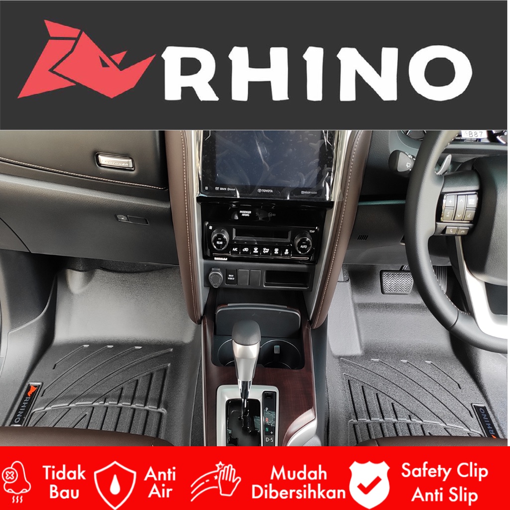 Rhino 3D custom fit carpet Toyota Innova reborn Fortuner karpet mobil