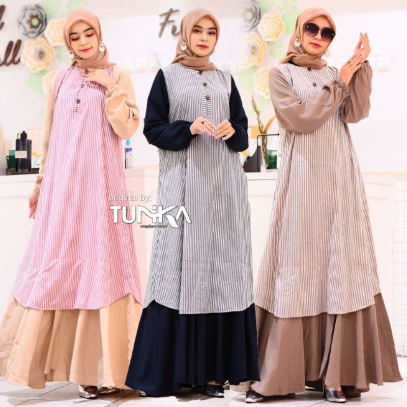 TUNIKA Gamis Kombinasi
