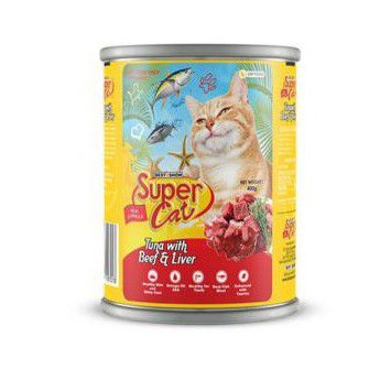 SuperCat kaleng 400 gram All Varian / Makanan Kucing Basah Kaleng / Wet food