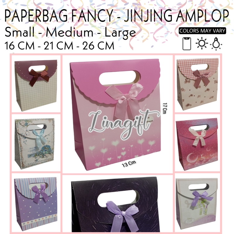 PAPERBAG FANCY SANWA / SHOPPING BAG - PAPER BAG EXCLUSIVE JINJING / KANTONG KERTAS / TAS JINJING / HADIAH ULANG TAHUN / BINGKISAN SOUVENIR NATAL / CHRISTMAS / HAMPERS PARSEL LEBARAN IDUL FITRI EID MUBARAK IDUL ADHA