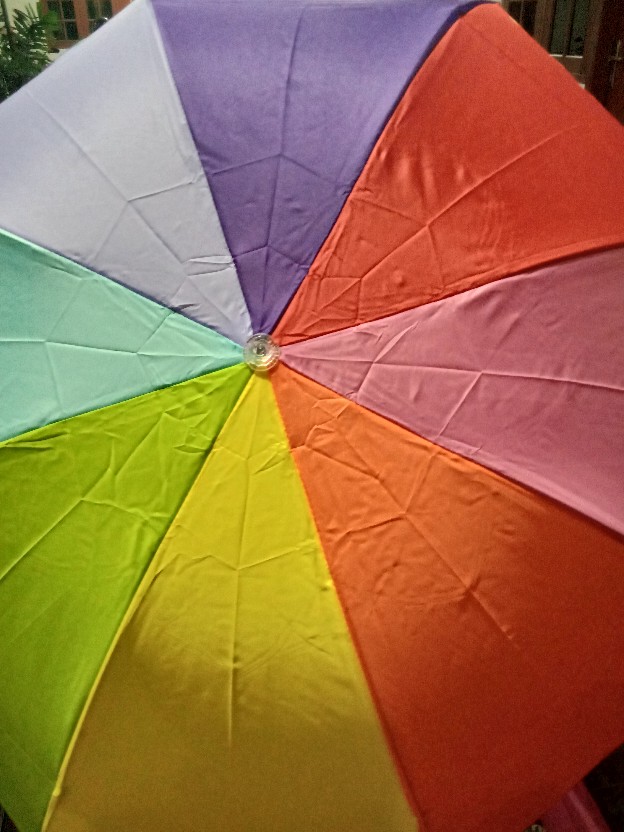 Payung Lipat 3 Dimensi Magic Pelangi Basah Keluar Kembang