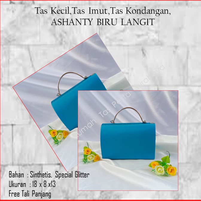 Tas Kecil,Tas Imut,Tas Kondangan,ASHANTY BIRU LANGIT
