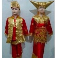 baju adat pengantin padang minang anak kostum pawai karnaval