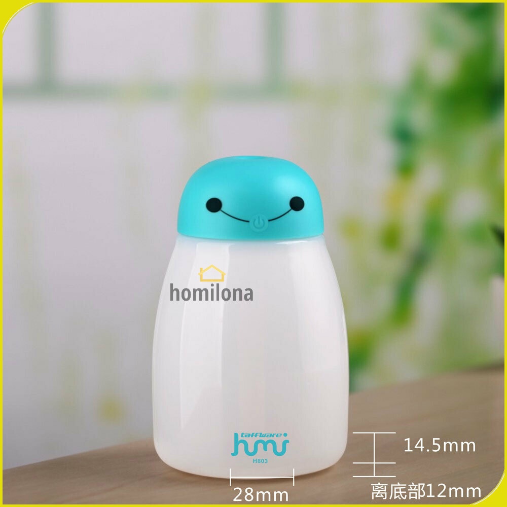 Baymax Mini Humidifier Diffuser Aromaterapi LED RGB Night Light 400ml - Taffware HUMI H803 Blue - Aromatherapy Essential Oil Burner