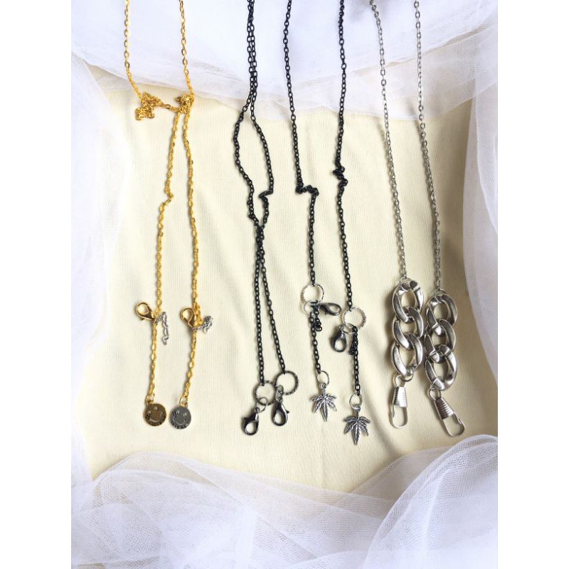 kalung Strap Masker Cewek Cowok Kalung Strap Mask Chain Tali masker
