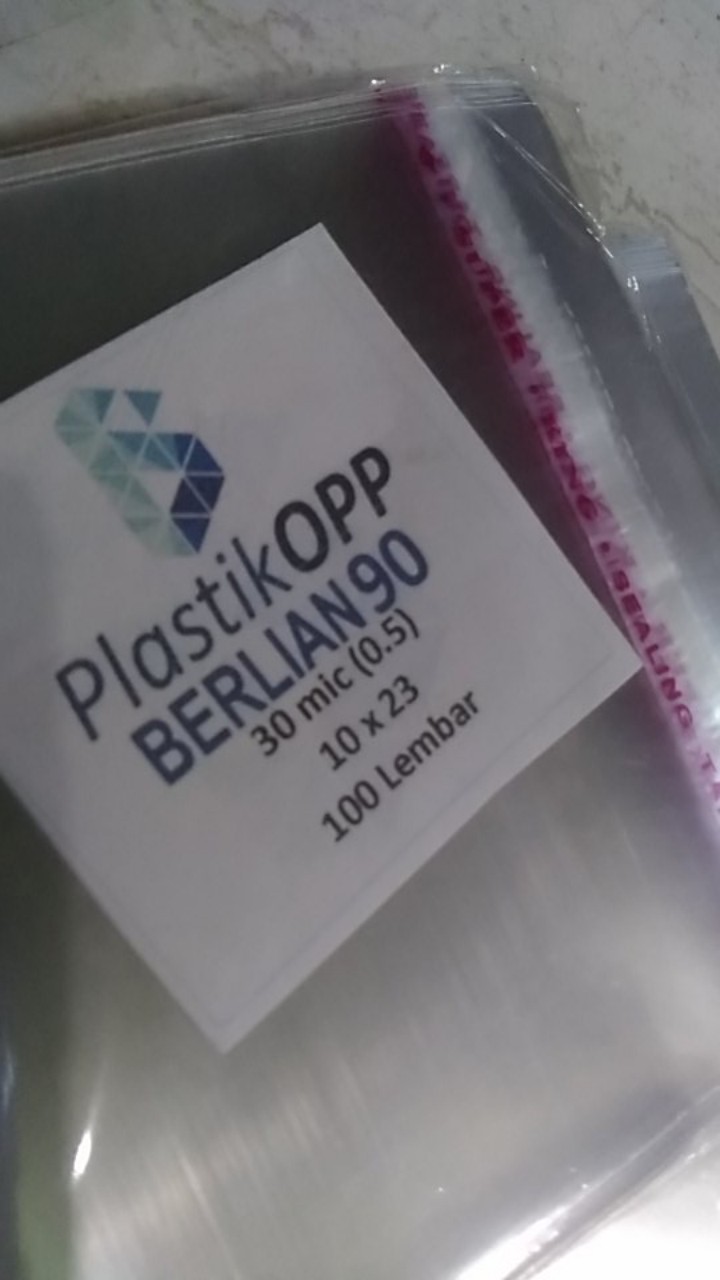 Plastik Opp Tebal 10 X 23 Cm 30 Micron (0,5) Plastik Masker / Plastik Bening Isi 100 Pcs