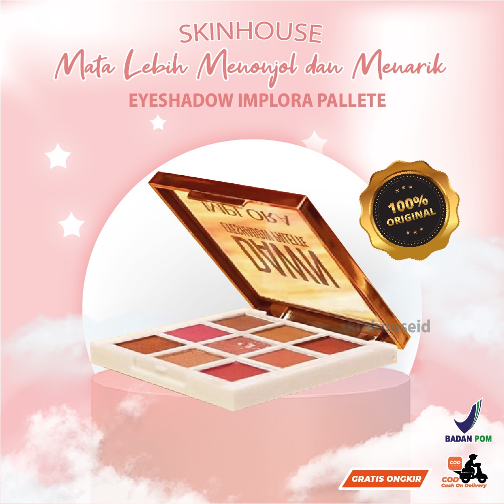 Skinhouseid Eyeshadow Pallete Implora Original Pewarna Kelopak Mata Murah Berkualitas Premium BPOM