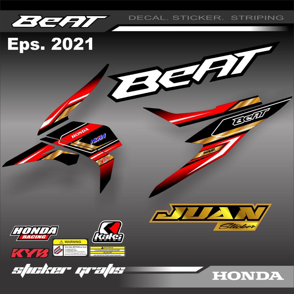Striping Beat Deluxe Stiker Beat Street New 2021 2022 Varias Motor Honda Keren