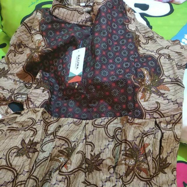 Baju Batik Couple Gamis Jumbo Murah Pasangan Modern Muslim  | Klyn - 015 Cg Kalinda