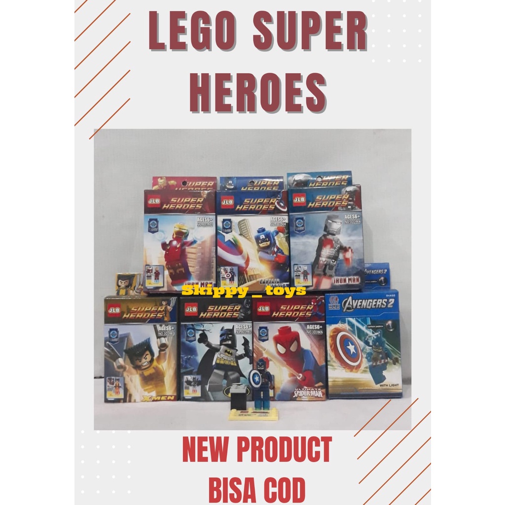 MAINAN ANAK LEGO SUPERHERO/LEGO FIGURE SUPERHERO LEGO SUPERHERO SINGLE LEGO CAPTEN AMERICA