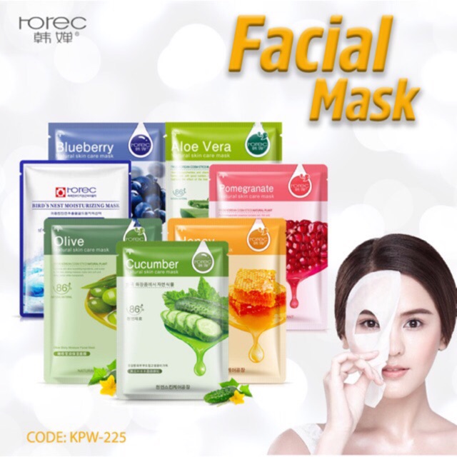 Masker ROREC Natural Skin Care Mask 100% Original