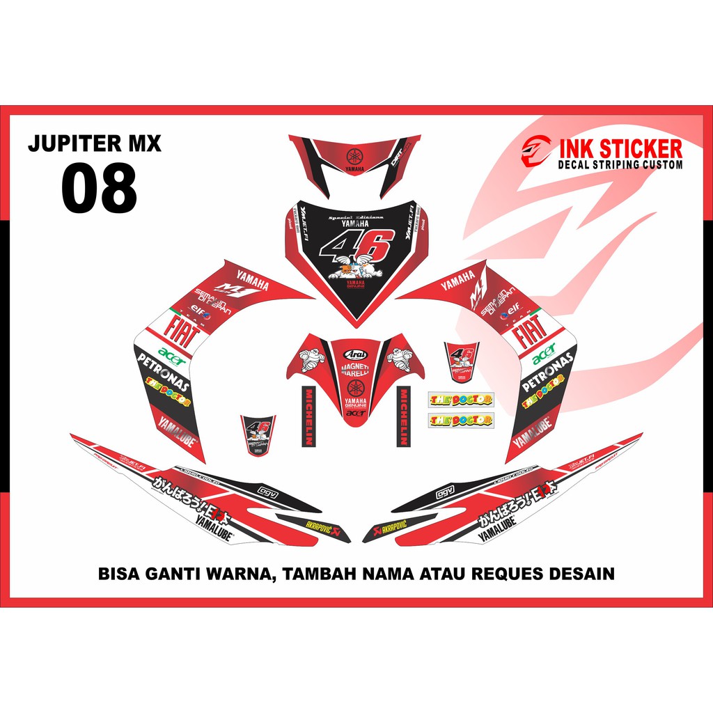 Sticker Decal Jupiter MX Old 08 motif Fiat