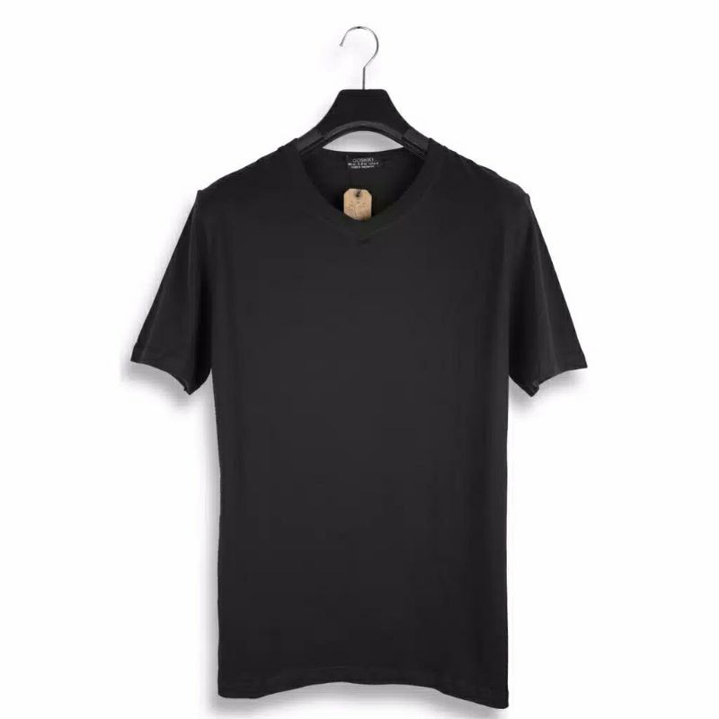 Kaos V Neck Katun 30s Merk Goshiki berkualitas