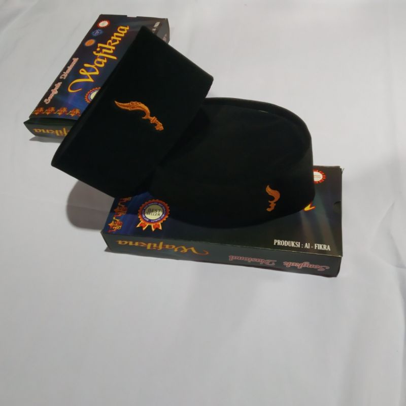 Peci kujang /peci hitam logo kujang songkok kujang kopyah kujang siliwangi tinggi 9