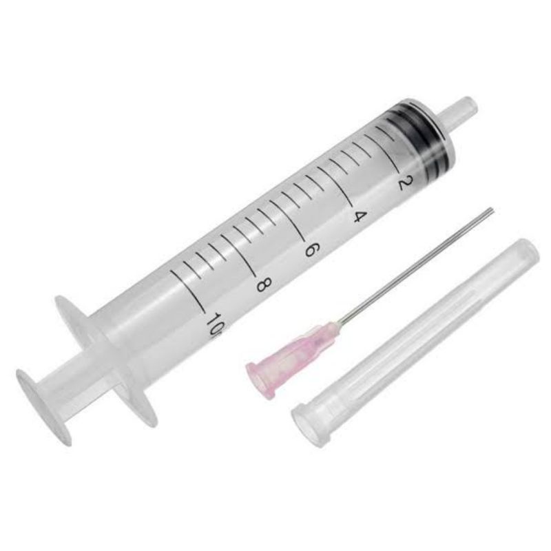 SUNTIKAN SPUIT SPET SYRINGE 10Ml + JARUM PANJANG REFILL PARFUM ISI TINTA PRINTER