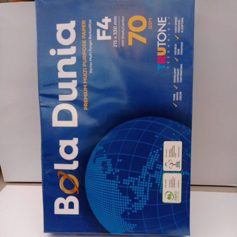 

Kertas Bola Dunia HVS F4 70gsm