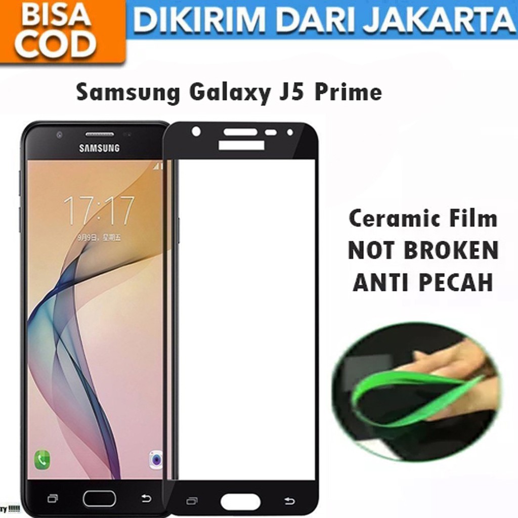 Tempered Glass Samsung Galaxy J5 Prime Full Cover / Full Screen Ceramic Film Anti Gores