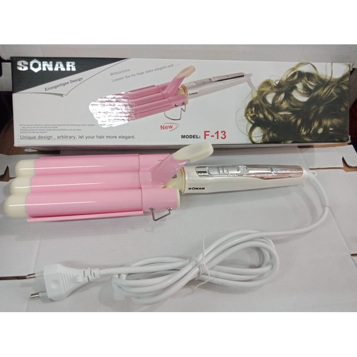 Catok Sonar 3 Gelombang F13/ Catokan Sonar 3 Gelombang Curly Murah  TERMURAH