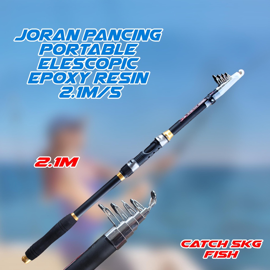 Joran Joran Set Alat Pancing Laut  Daiwa  Ikan Murah oran Pancing Portable Telescopic Epoxy Resin 2.