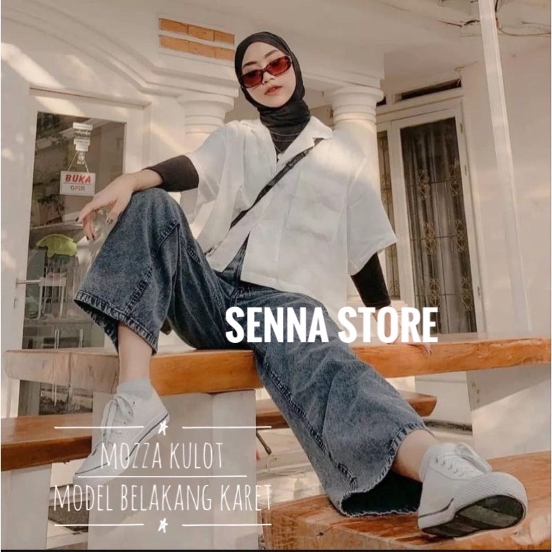 CELANA MOZZA KULOT JEANS HIGHWAIST KULOT JEANS