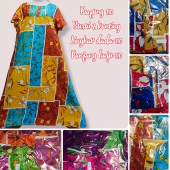 Daster Payung Busui Adem (bs Plh Motif) Dress Ibu Wanita Ecer Grosir Jumbo bayar ditempat murah klok-Akar LD 110