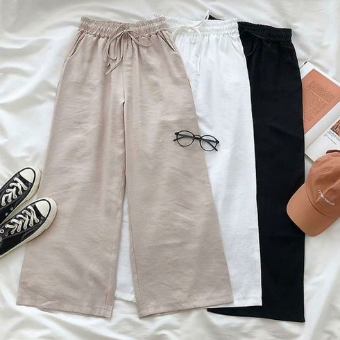 SF - Yuna Pants / Celana Panjang Wanita / Kulot Wanita-1