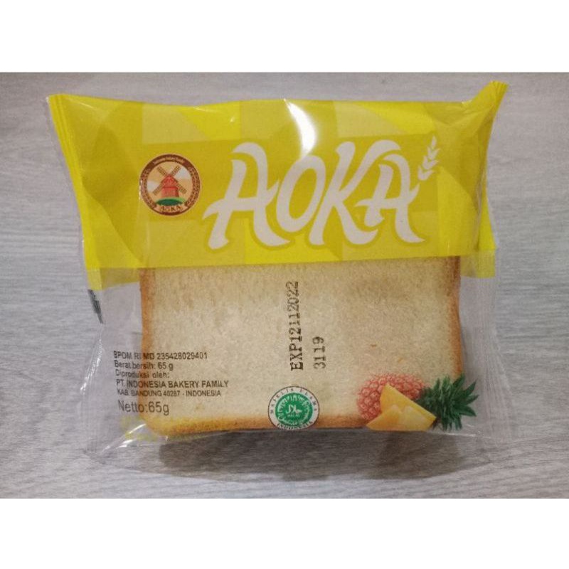 

Roti panggang AOKA isi selai nanas