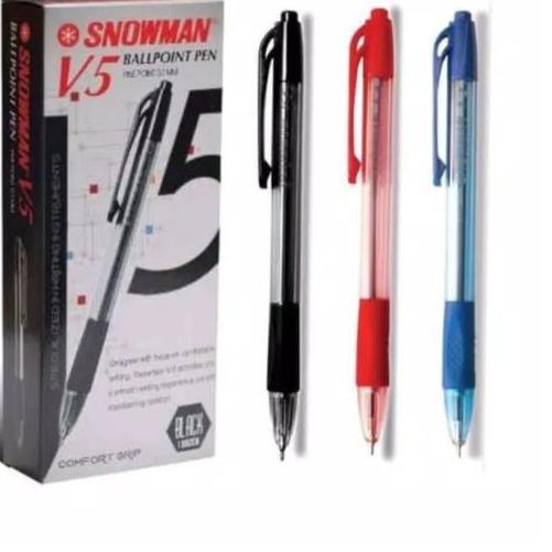 

[Rekomended⭐] COD#b-7s PULPEN / PEN SNOWMAN V5 [LUSIN- 12 PCS].AX.05 makacii...