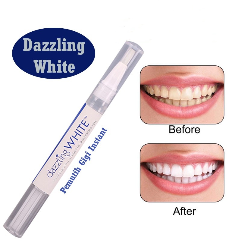 Pemutih Gigi Instant Pen DAZZLING WHITE Murah Ori Teeth Whitening Gel