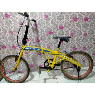  Sepeda  Lipat Second  Repaint Yellow Exotic  Shopee Indonesia