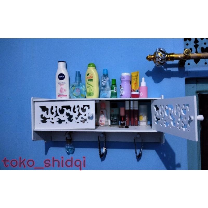 (Bisa COD) Rak Dinding DIY Serbaguna/Rak Dinding Tempel/Rak Make Up