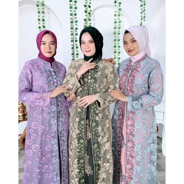 Gamis Cardigan Corneli (2set) Original Butik