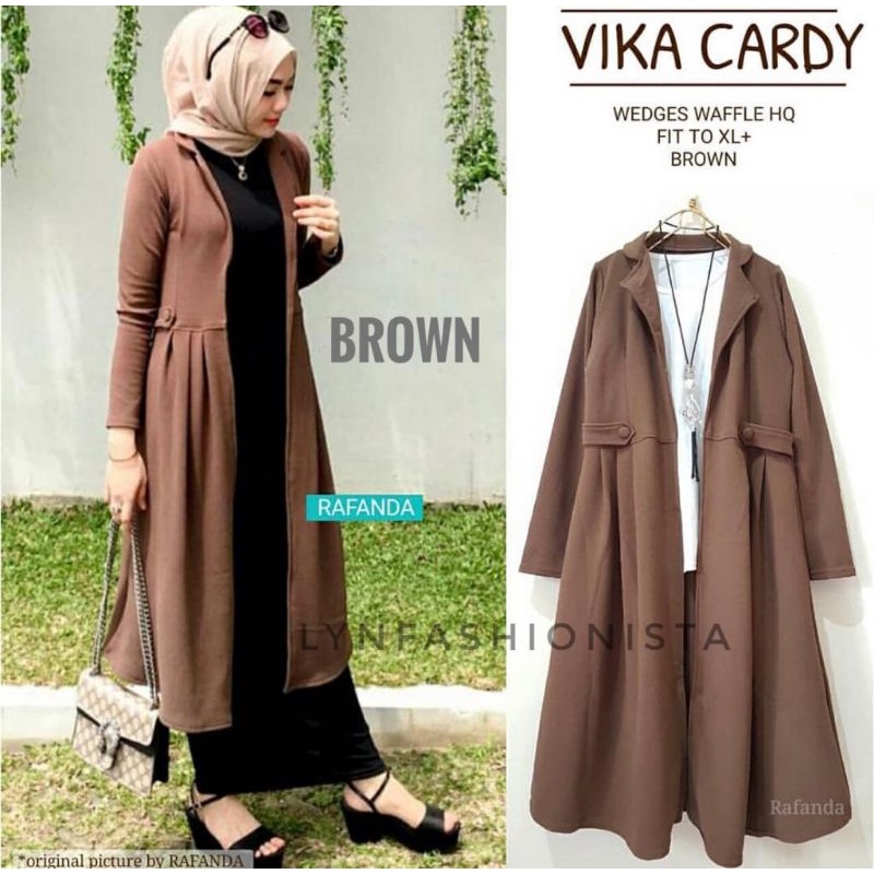 VIKA CARDY/LONG OUTER CARDIGAN WANITA MUSLIMAH /KARDIGAN PREMIUM