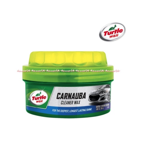 Turtle Wax Carnauba Cleaner Paste Wax 414ml Krim Untuk Mengkilapkan Mobil Menghilangkan Baret Turtlewax Kaleng Hijau