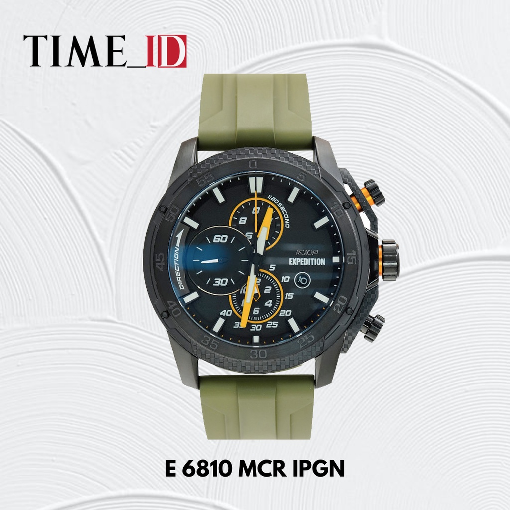 Jam Tangan Expedition E 6810 GREEN RUBBER Pria
