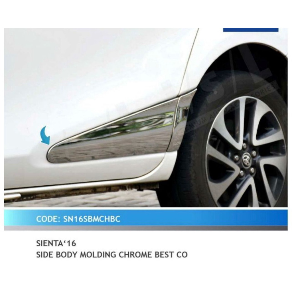 List Body Samping Toyota Sienta Chrome