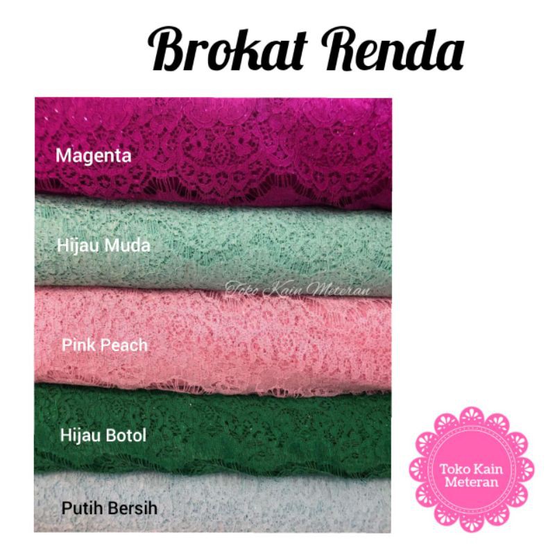 KAIN BROKAT STRIMIN / KAIN RENDA LACE / KAIN TRIMMINGLIS RENDA