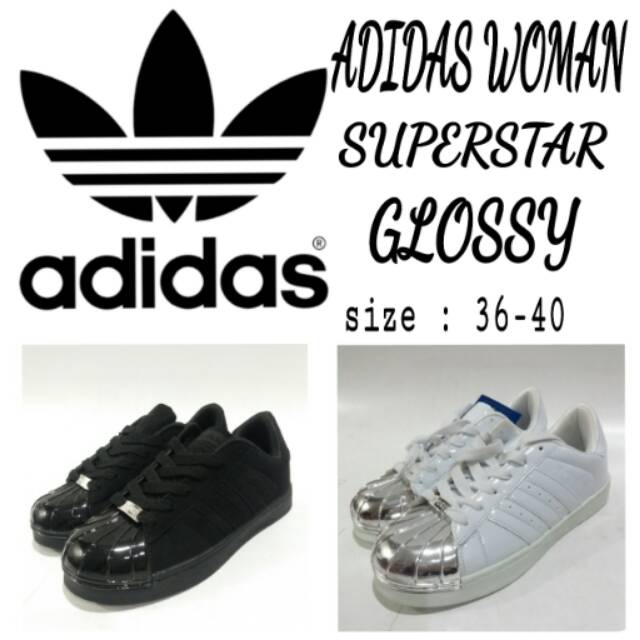 Sepatu sport adidas woman superstar glossy sepatu murah