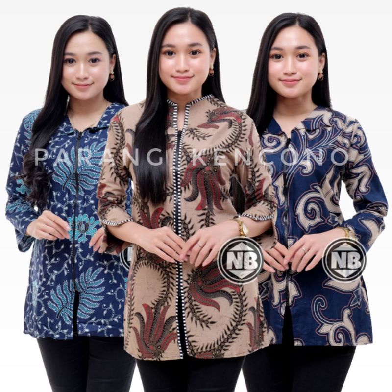 [ TERBARU ] ATASAN BATIK WANITA KERJA KANTOR ORI SHABIRAH BATIKSOLO BLOUSE BLUSEBATIK BATIKMODERN XL