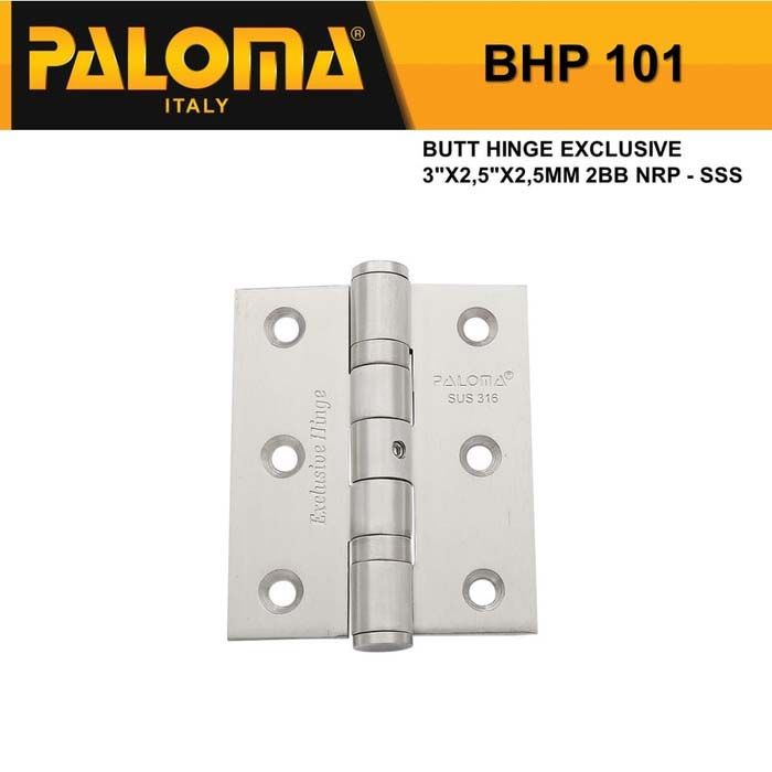 Engsel Jendela Stainless Paloma QHBHP 101 - 3" inch Engsel Jendela 3 Inch SUS 316 Murah Berkualitas