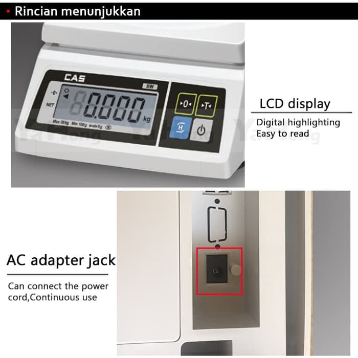 Timbangan Meja Digital CAS SW-1A 15kg 0.5g