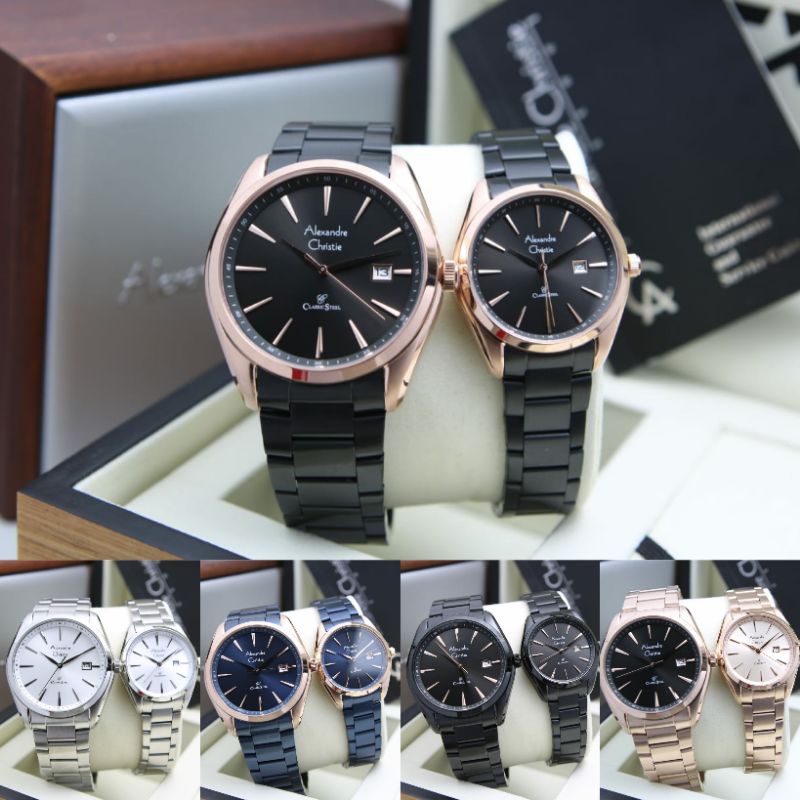 [BEST SELLER✔] JAM TANGAN COUPLE ALEXANDRE CHRISTIE AC8658 / AC 8658 ORIGINAL GARANSI RESMI 1 TAHUN