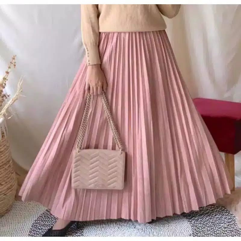 FLASH SALE ROK PLISKET PREMIUM IMPORT/ROK PLISKET TEBAL/ROK PLISKET JUMBO/ROK PLISKET DEWASA