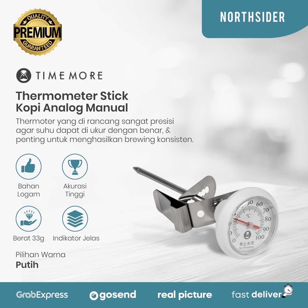 TIMEMORE COFFEE THERMOMETER STICK | THERMOMETER KOPI ANALOG MANUAL