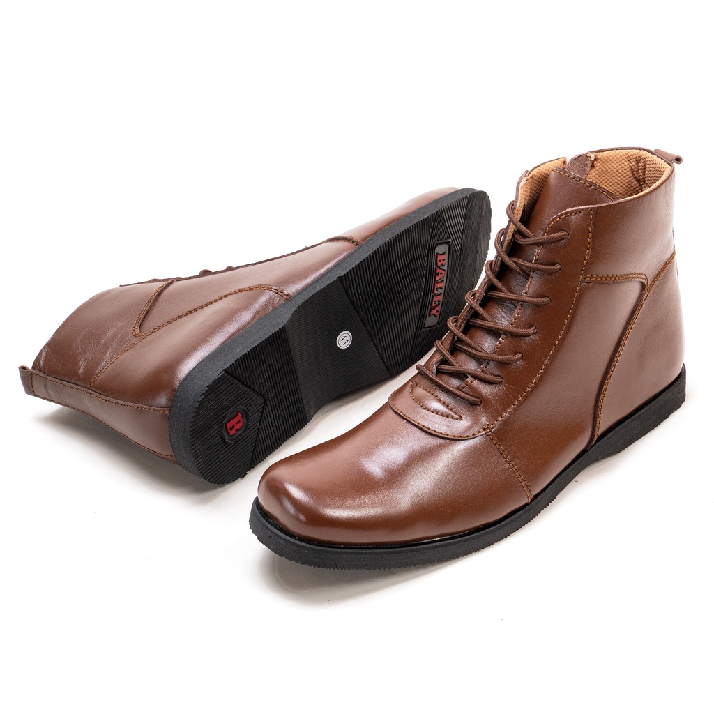 Sepatu Pria Boot Casual Resleting Kulit Asli 7 Hole  Classic BLY 3011CK